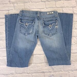 Miss Me Bootcut wide leg Light Denver Denim Jeans. Size 26 Stretch bootcut
